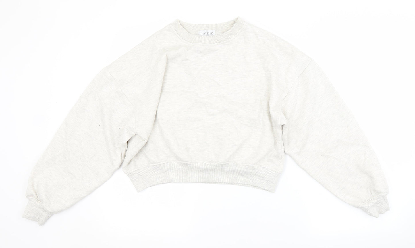In the Style Womens White Animal Print  Pullover Sweatshirt