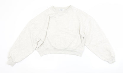 In the Style Womens White Animal Print  Pullover Sweatshirt