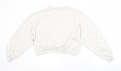 In the Style Womens White Animal Print  Pullover Sweatshirt
