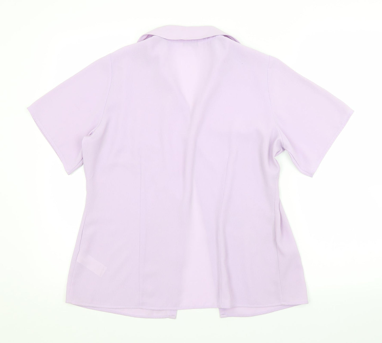 M&S Womens Purple Floral  Basic Button-Up Size 10