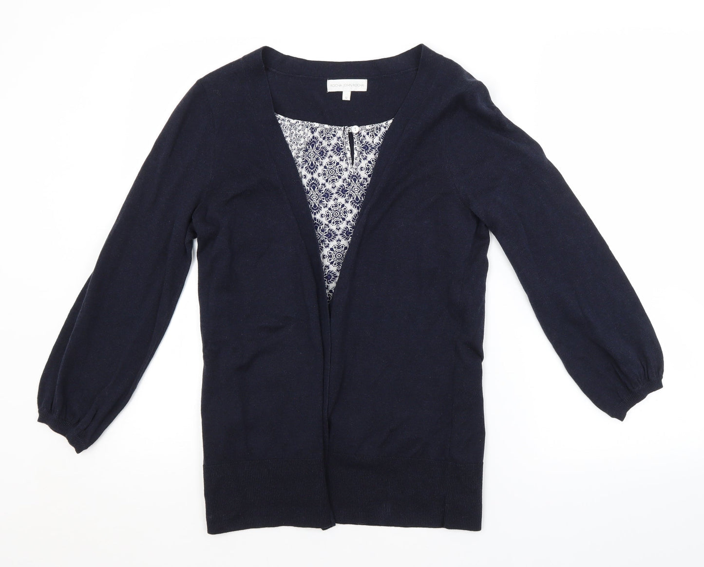 Womens UK Size 12 RJR.John Rocha Blue Cardigan Jumper