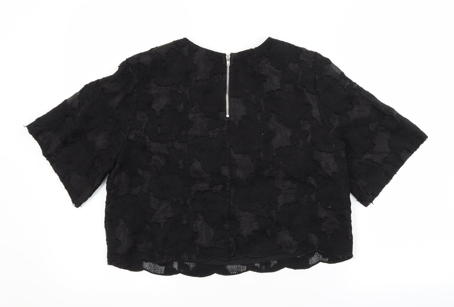 FOREVER 21 Womens Black Floral  Basic Blouse Size M