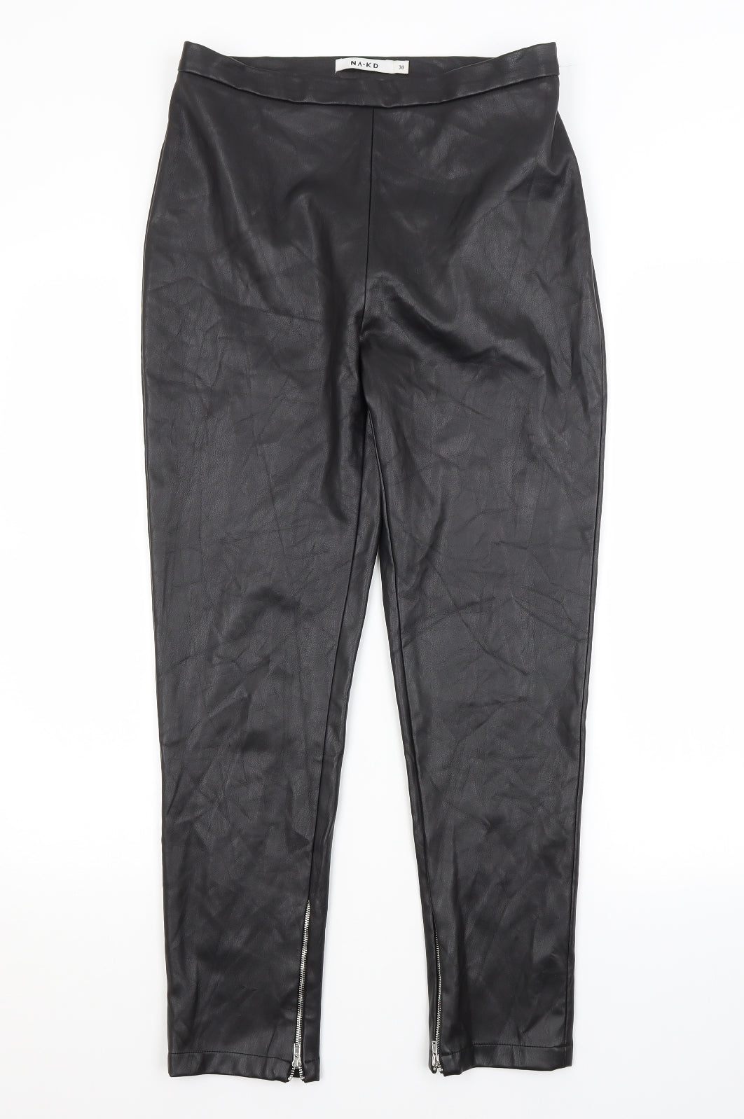 NA-KD Womens Black   Trousers  Size 10 L26 in
