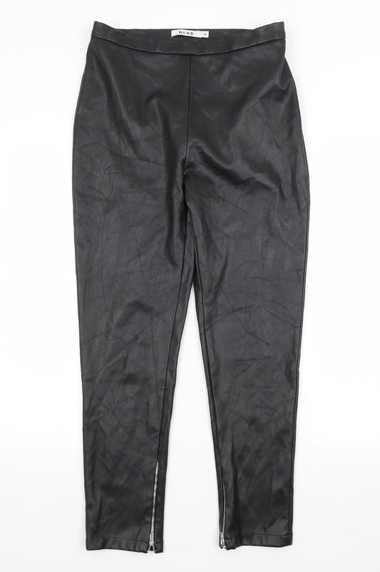 NA-KD Womens Black   Trousers  Size 10 L26 in