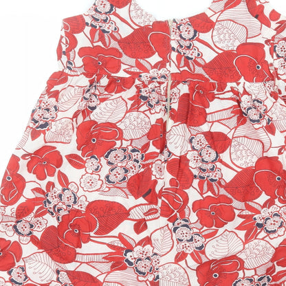 New Look Womens White Floral  A-Line  Size 12