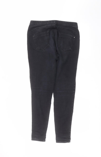 Denim & Co. Womens Black   Jegging Jeans Size 12 L26 in