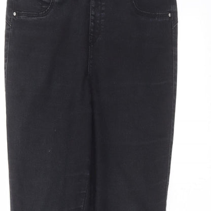 Denim & Co. Womens Black   Jegging Jeans Size 12 L26 in