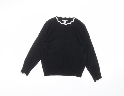 Womens UK Size S H&M Black Pullover Jumper
