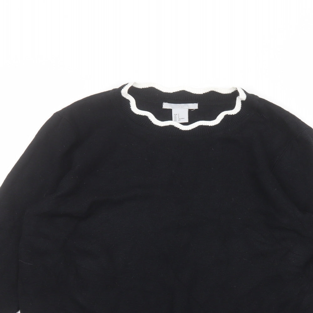 Womens UK Size S H&M Black Pullover Jumper