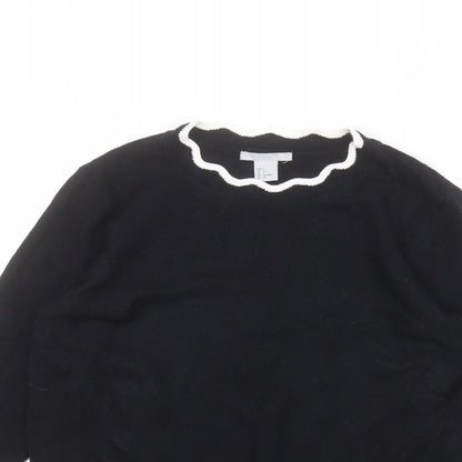 Womens UK Size S H&M Black Pullover Jumper