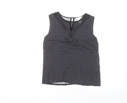 Womens UK Size 10 Mademoiselle R Black Basic T-Shirt
