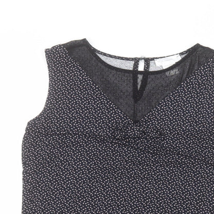 Womens UK Size 10 Mademoiselle R Black Basic T-Shirt
