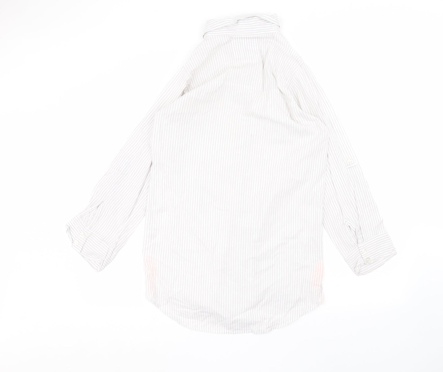 Primark Womens White Striped  Basic Button-Up Size S  - Love to lounge