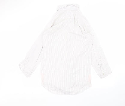 Primark Womens White Striped  Basic Button-Up Size S  - Love to lounge