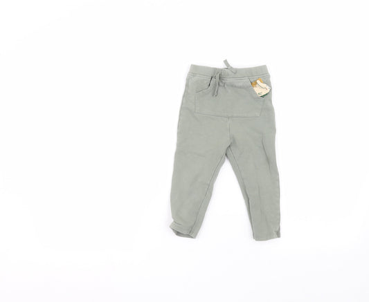 Front view of Bonmarché Bonmette Baby Green sweatpants, size 24, Months