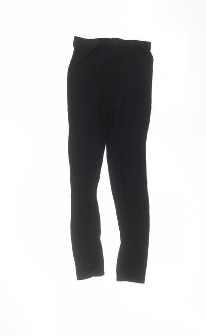 Womens UK Size L Boohoo Regular Fit Sweatpants Black Trousers