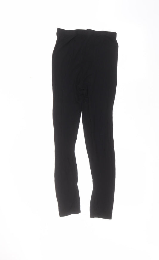 Womens UK Size L Boohoo Regular Fit Sweatpants Black Trousers