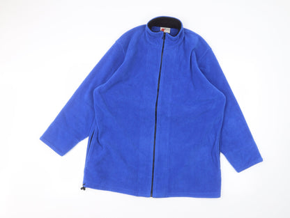 Poppy Mens Blue   Full Zip Jumper Size M