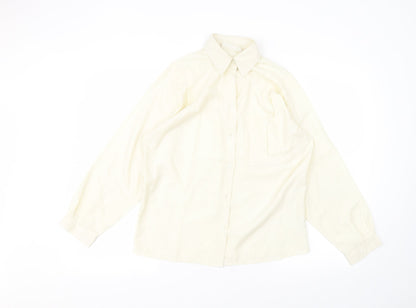 Womens UK Size 10 Hamells White Basic Button-Up