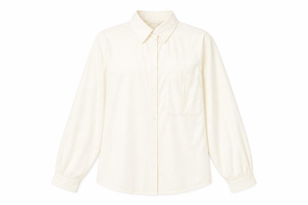 Womens UK Size 10 Hamells White Basic Button-Up