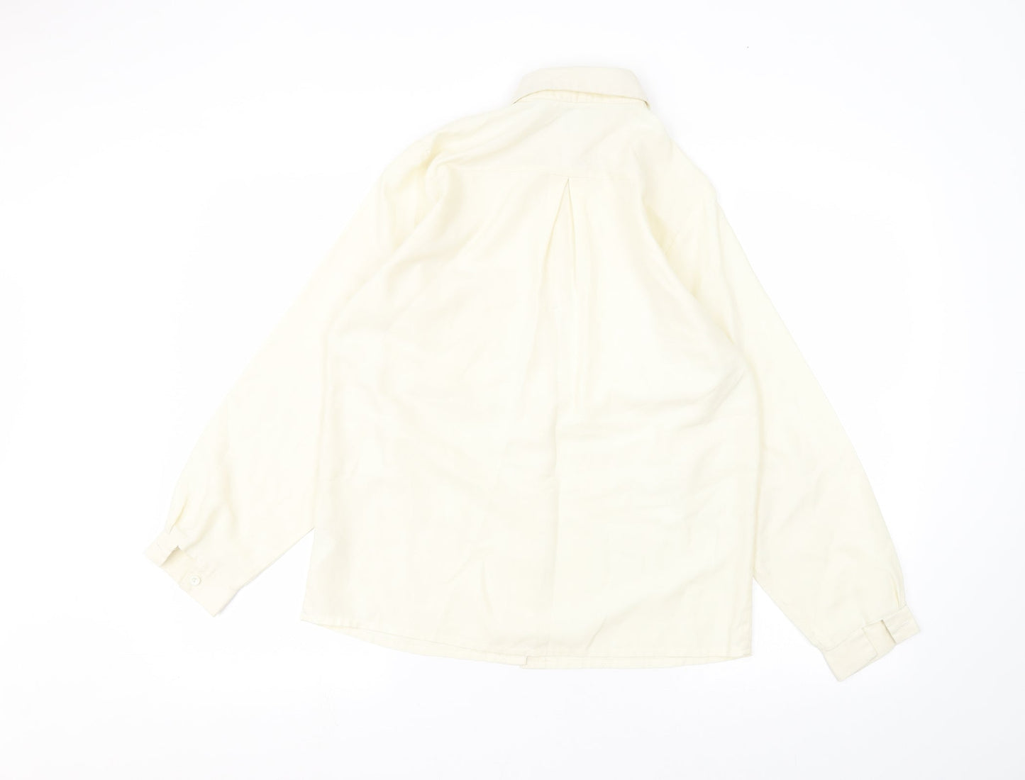 Womens UK Size 10 Hamells White Basic Button-Up