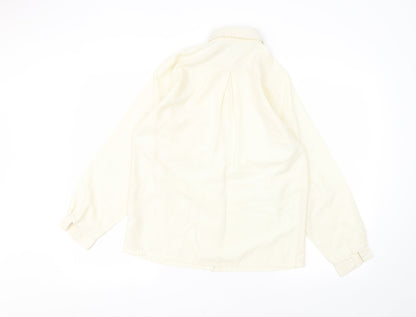 Womens UK Size 10 Hamells White Basic Button-Up