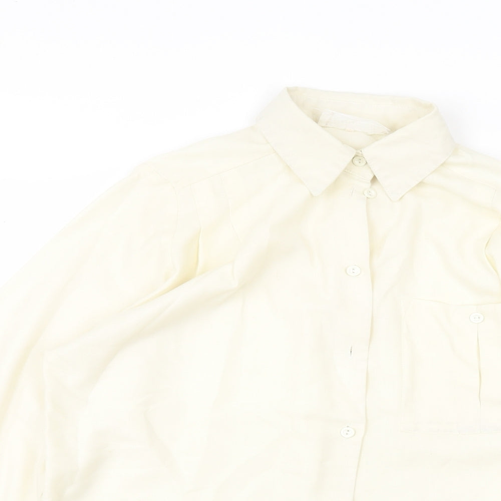 Womens UK Size 10 Hamells White Basic Button-Up
