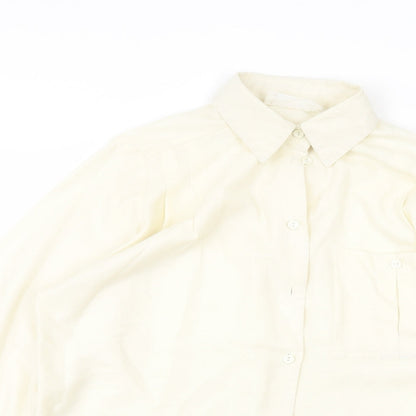 Womens UK Size 10 Hamells White Basic Button-Up