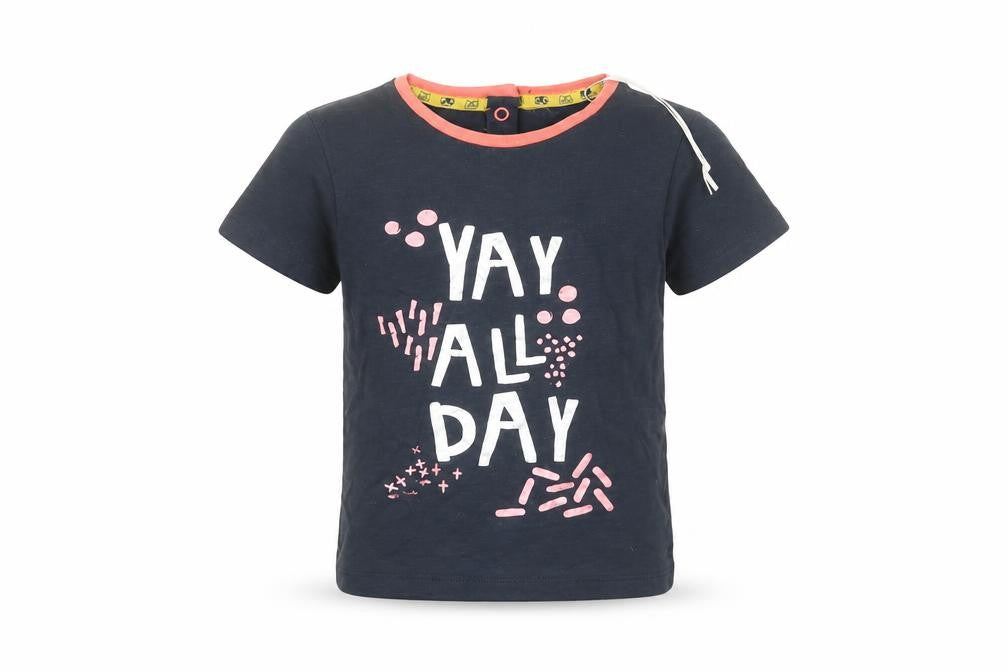 Front view of Mini Club Baby Blue Basic T-Shirt, size 12-18, Months