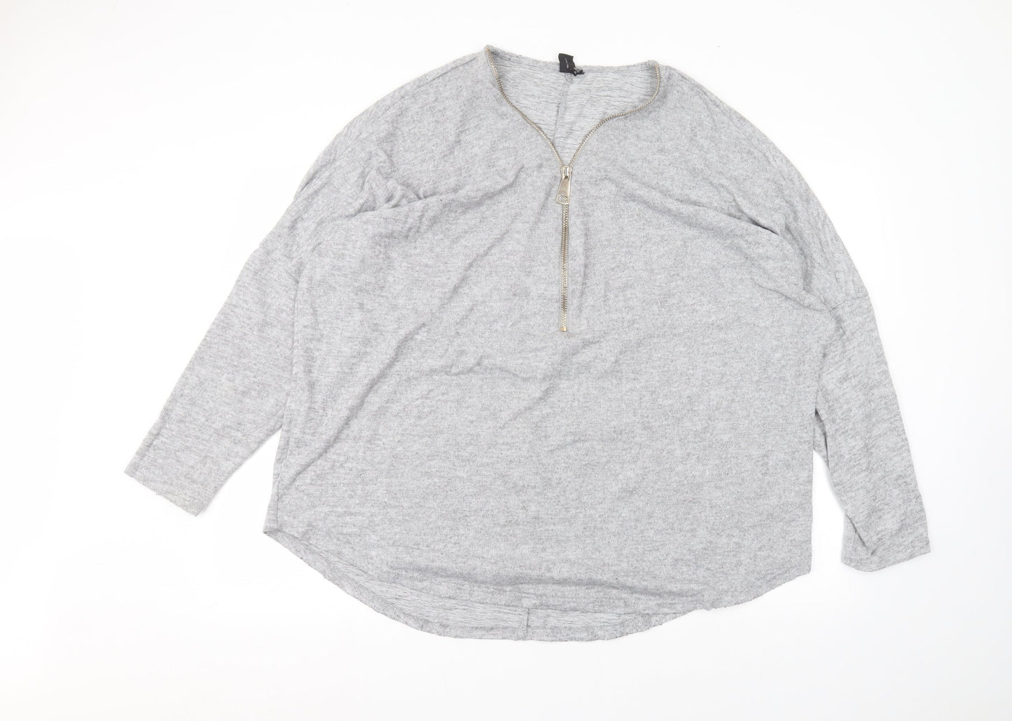 Womens UK Size 22 Preworn Grey Pullover Jumper