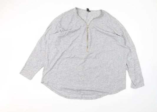 Womens UK Size 22 Preworn Grey Pullover Jumper