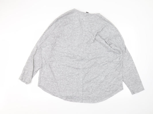 Womens UK Size 22 Preworn Grey Pullover Jumper