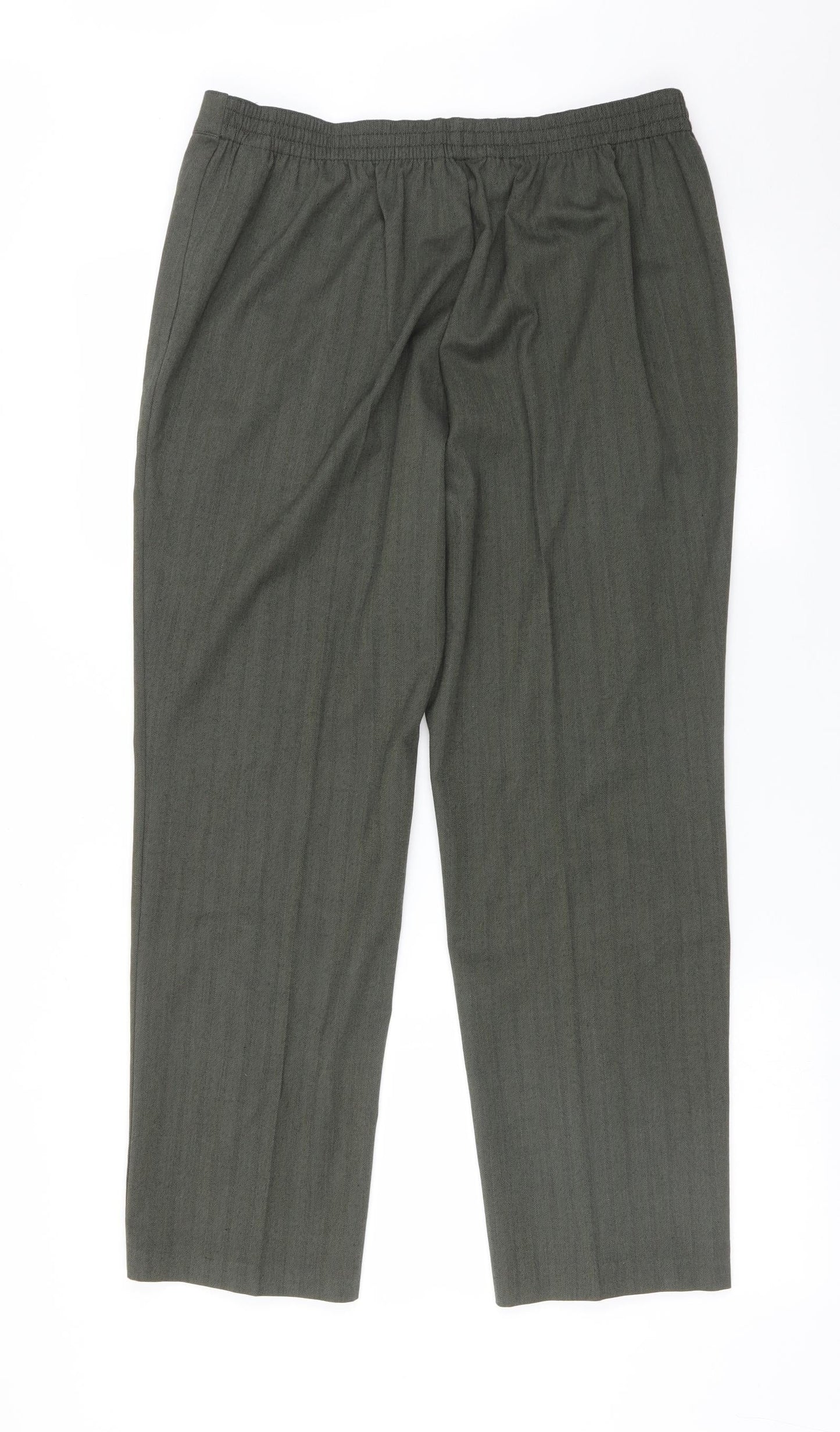 Womens UK Size 14 M&S Regular Fit  Green Trousers