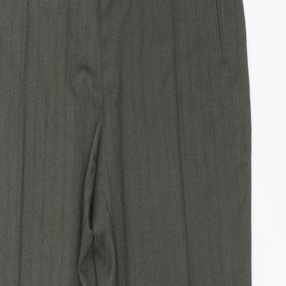 Womens UK Size 14 M&S Regular Fit  Green Trousers