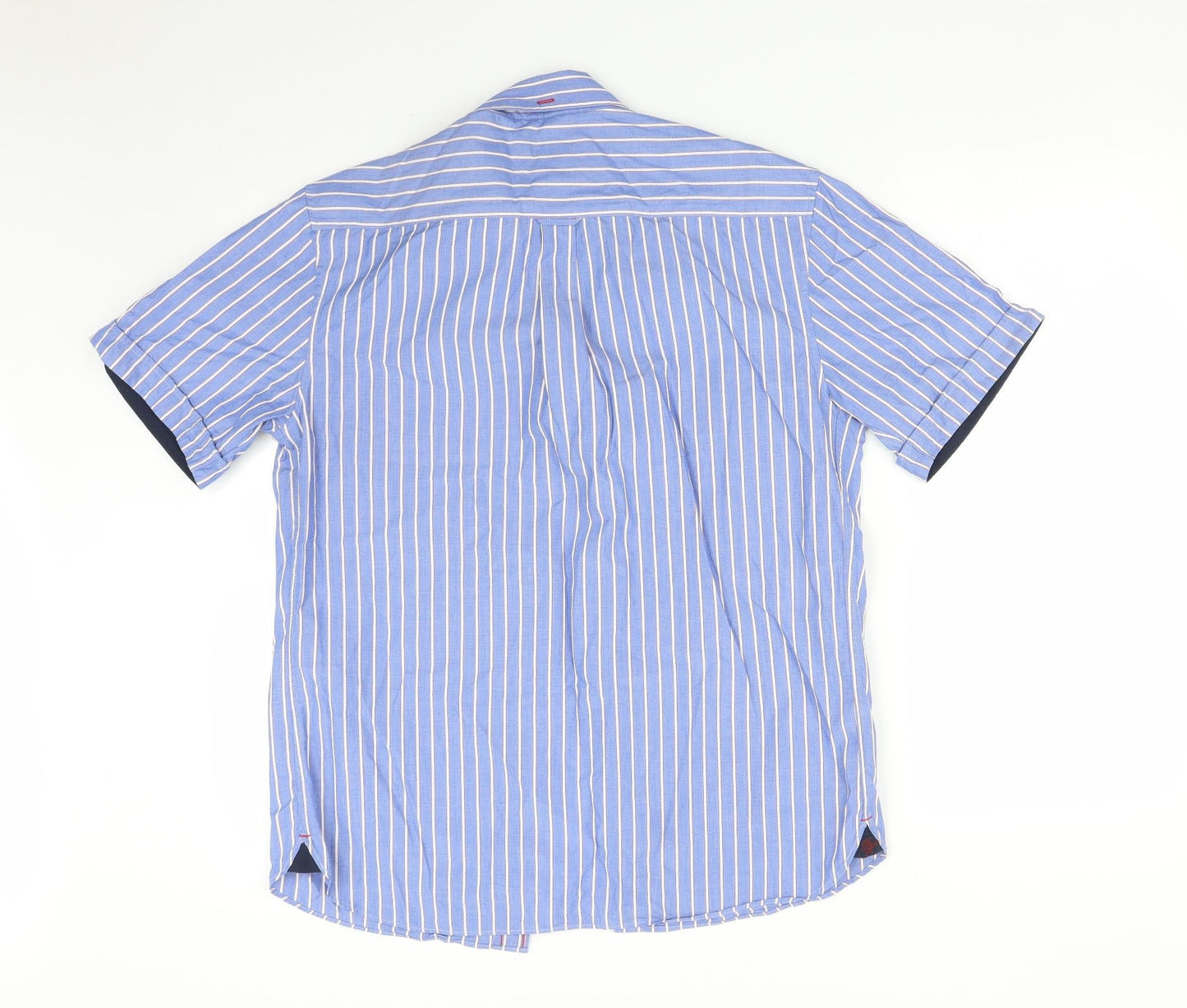 Mens UK Size S Blue Harbour Blue  Button-Up Short Sleeve Casual Shirt