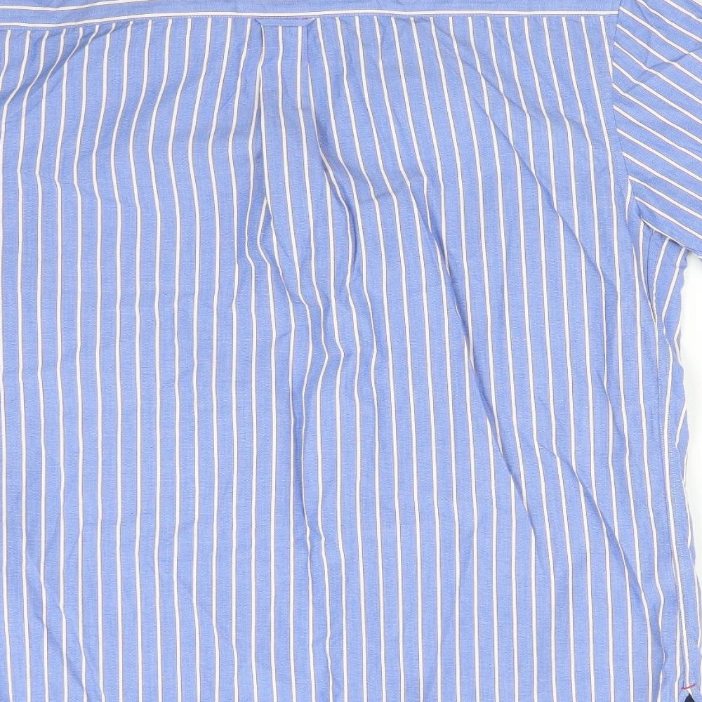 Mens UK Size S Blue Harbour Blue  Button-Up Short Sleeve Casual Shirt