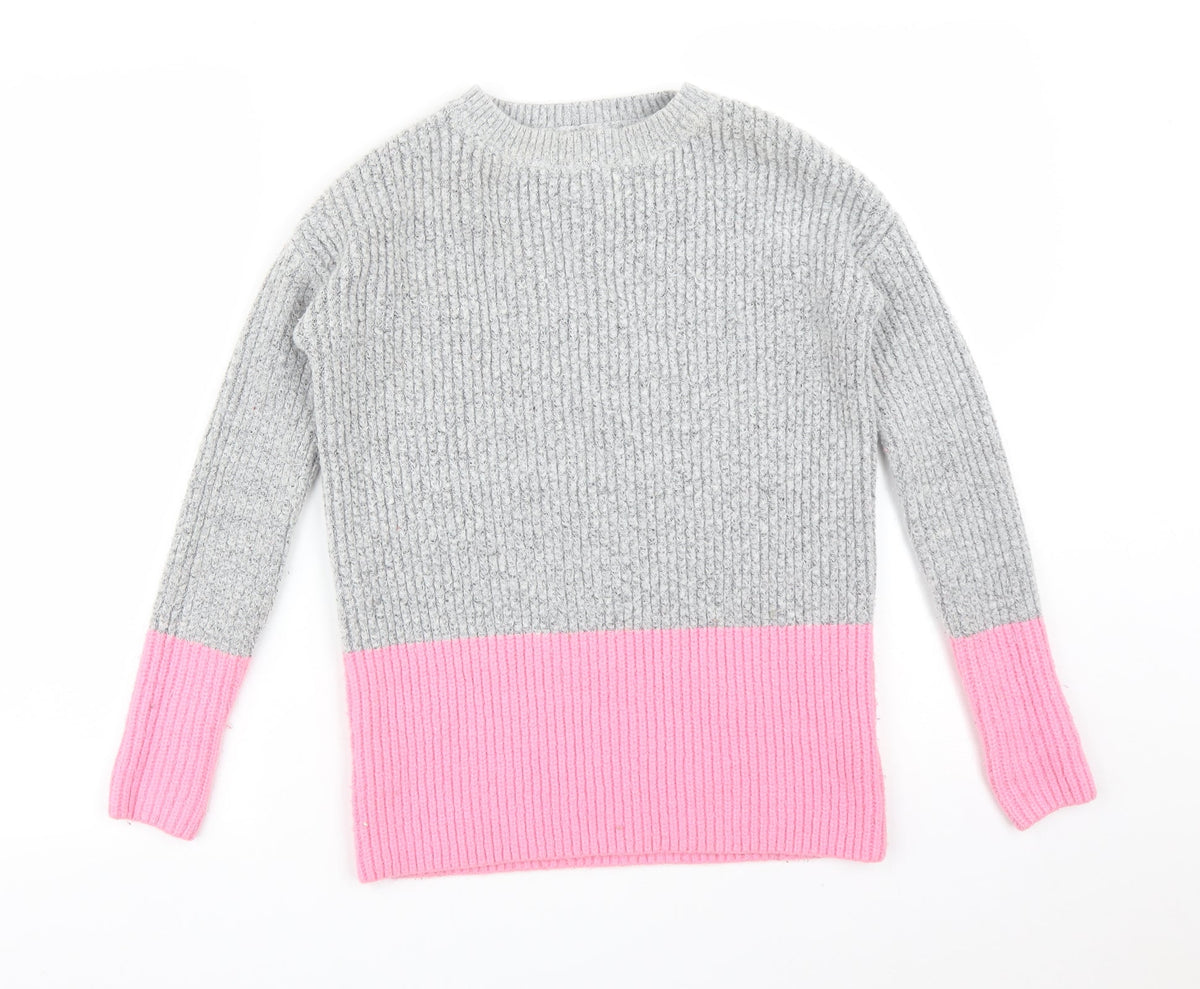 Additional front view of Primark women’s multicoloured colourblock pullover sweatshirt, size XS