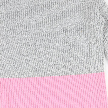Brand and care label for Primark women’s multicoloured colourblock pullover sweatshirt, size XS