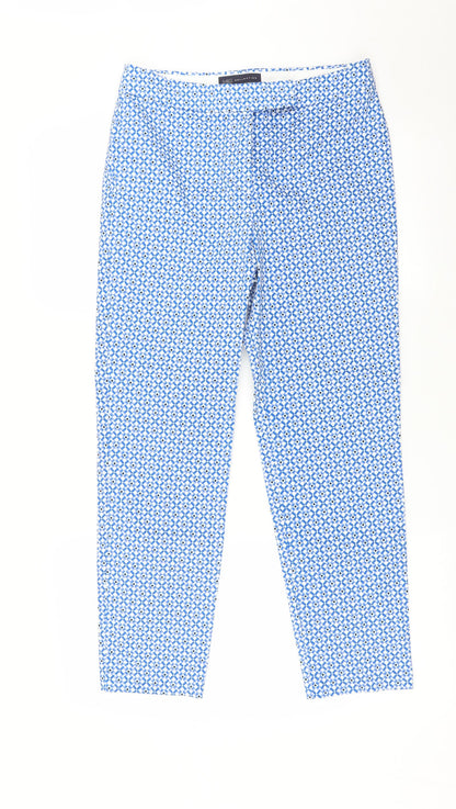 Womens UK Size 8 M&S Regular Fit  Blue Trousers