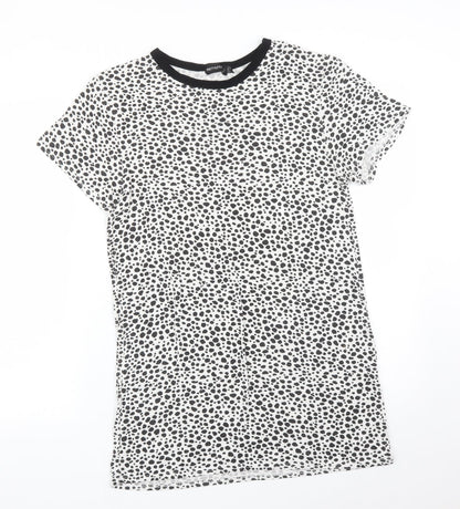 Womens UK Size 8 PRETTYLITTLETHING Multicoloured Basic T-Shirt