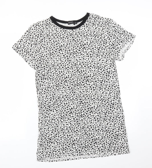 Womens UK Size 8 PRETTYLITTLETHING Multicoloured Basic T-Shirt