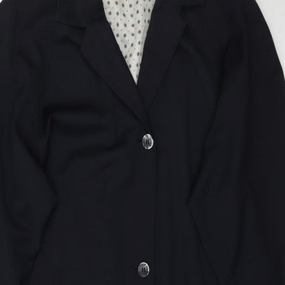 Strenesse Womens Black   Overcoat Jacket Size L