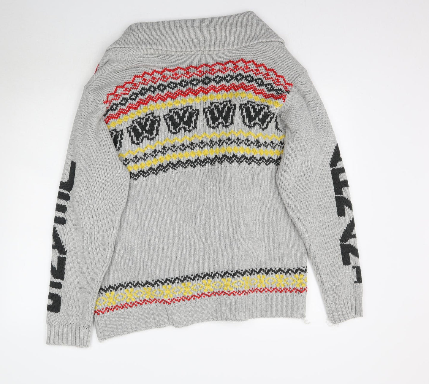 Womens UK Size XL Preworn Grey Cardigan Jumper