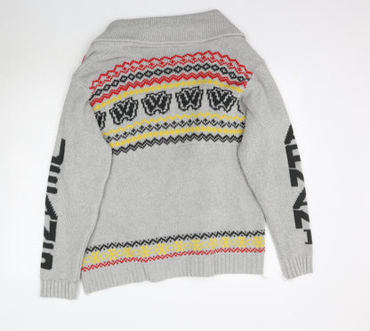 Womens UK Size XL Preworn Grey Cardigan Jumper