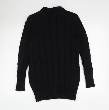 Emery Rose Womens Black  Knit Cardigan Jumper Size M