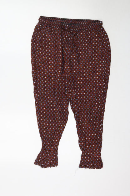 Womens UK Size L Preworn Regular Fit  Multicoloured Trousers
