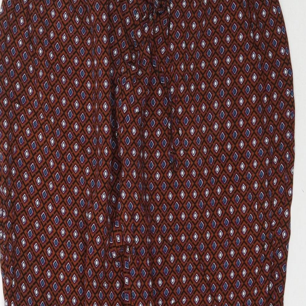 Womens UK Size L Preworn Regular Fit  Multicoloured Trousers
