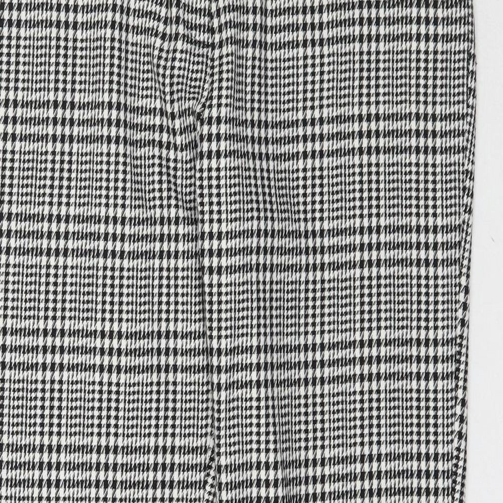 Select Womens Black Plaid  Trousers  Size 12 L30 in