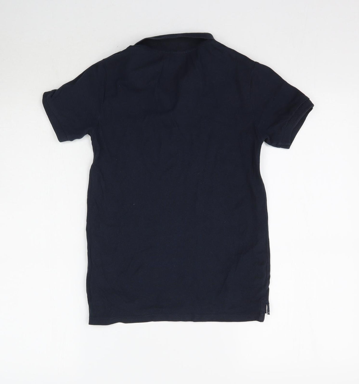 Back view of H&M boys’ blue pullover polo, size 9-10, years