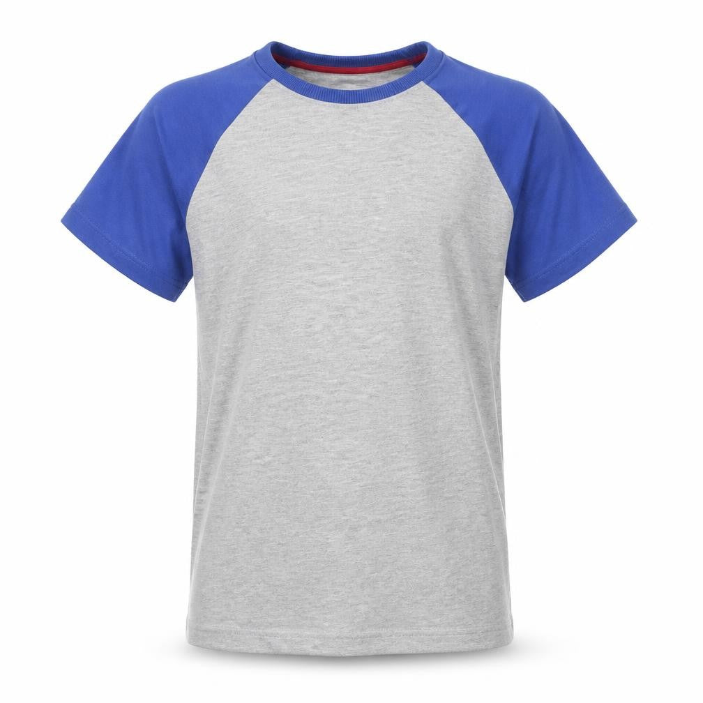 Front view of Matalan boys’ grey basic t-shirt, size 8, years